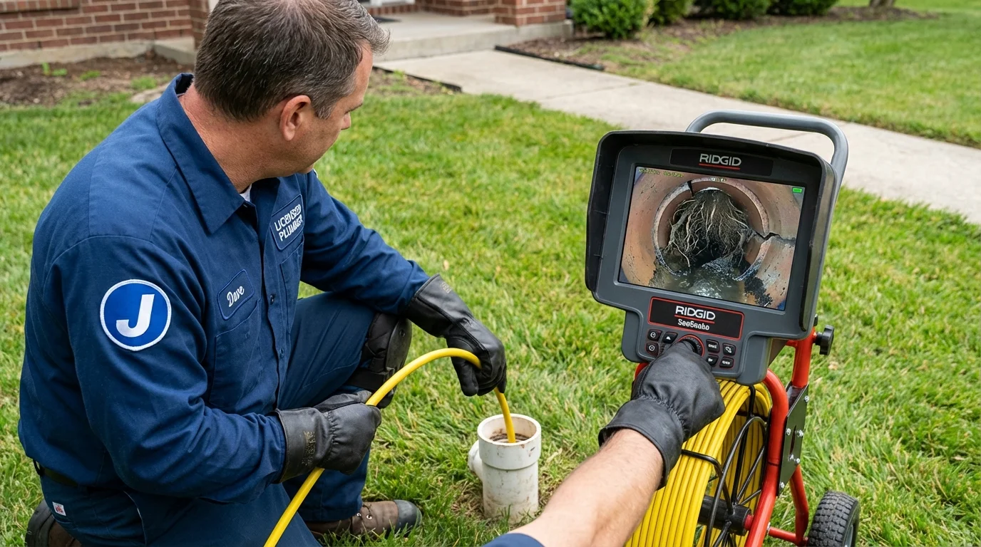 Sewer camera inspection being performed by Johns Plumbing LLC in Ozona